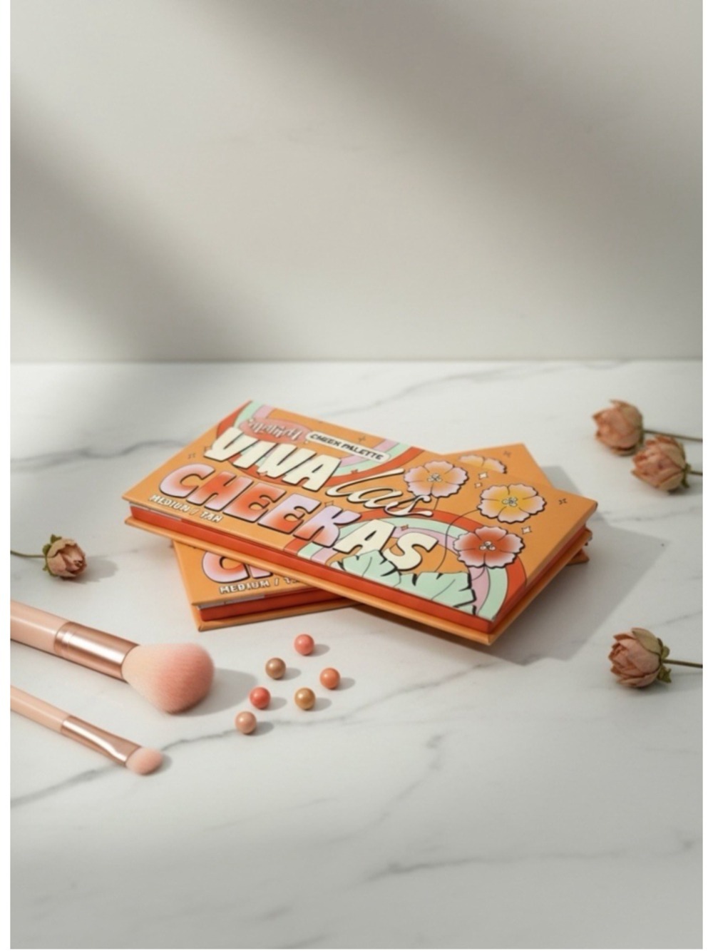 Alamar Viva Las Cheekas Cheek Palette Medium Tan New Blush Highlighter
